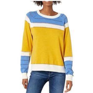 Cable Stitch Women's Colorblock Boxy Pullover Sweater | size S
